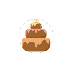 cake colorful vector flat icon