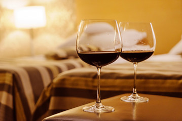 glasses of red wine