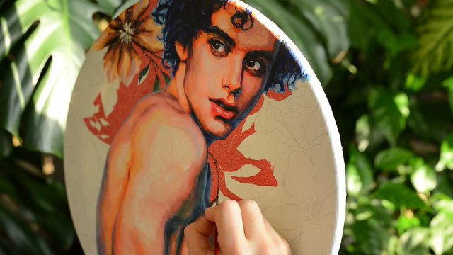 Art studio class painting palette