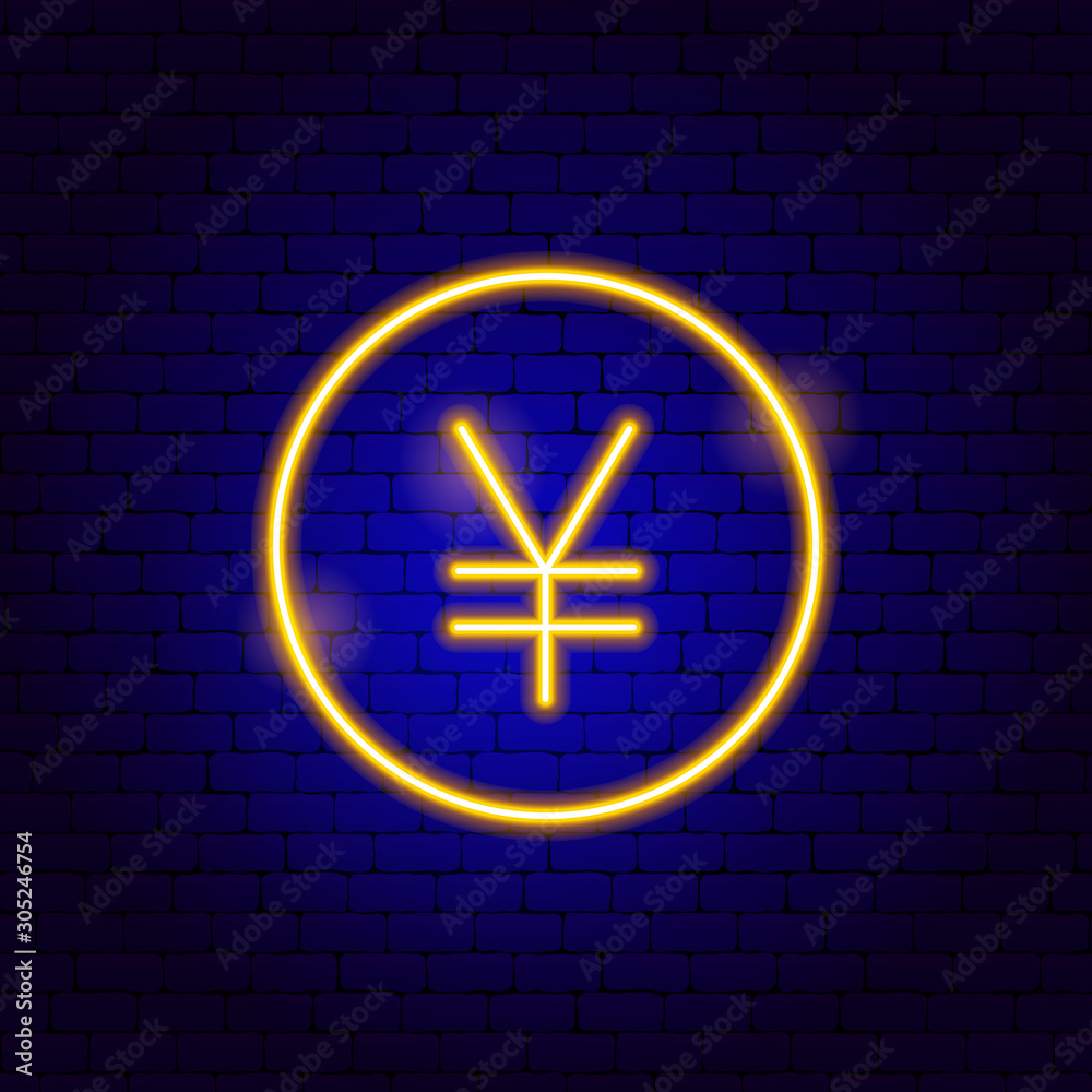 Poster Yen Japan Neon Sign