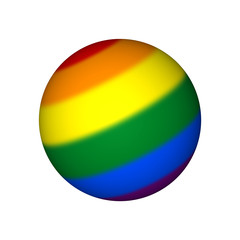 LGBTQ globe sphere as graphic, isolated