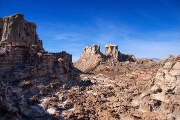 Fototapeta premium Salt Mountains. Afar region. Ethiopia. Africa