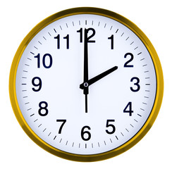 Wall clock isolated on white background