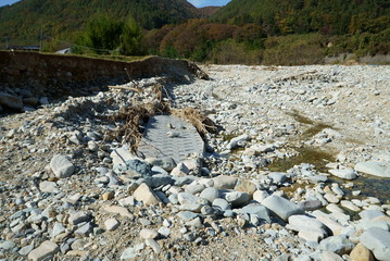 Typhoon damage in Ueda City