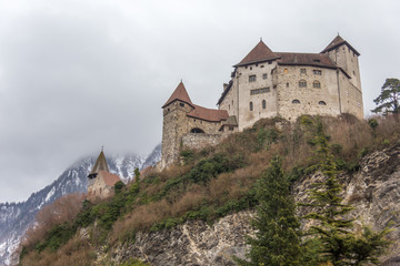 Naklejka premium Medieval Gutenberg Castle, Liechtenstein