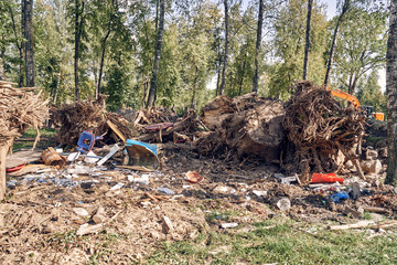 Fototapeta premium garbage left after construction work.