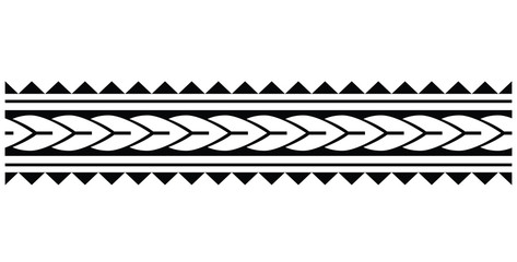Polynesian tattoo simple bracelet. Polynesian tattoo tribal band vector designs. Samoan tattoo tribal band.