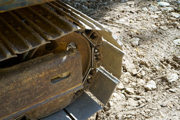 Heavy machinery to recover from flood damage
