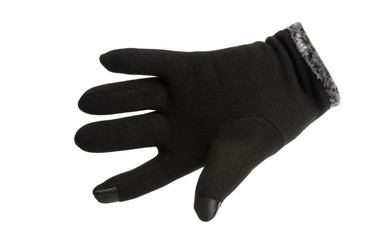 black winter gloves isolated