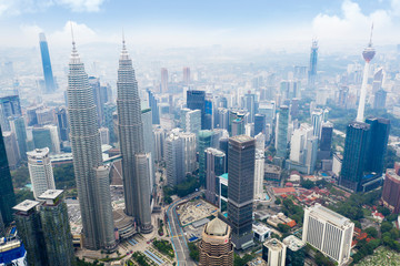 Fototapeta na wymiar Air pollution in Kuala Lumpur