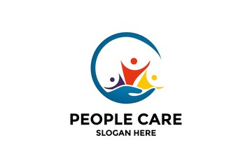 People Care and unity logo symbol icon concept