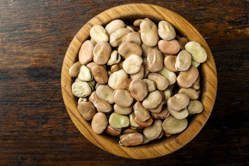 raw broad beans in a plate