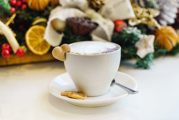 cappuccino with sugar heart