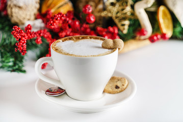 cappuccino with sugar heart