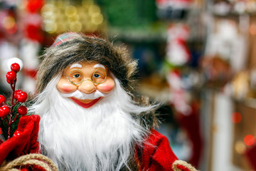 Christmas holidays background Santa doll