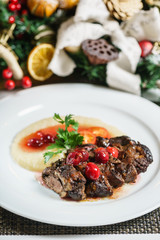 duck with celery puree