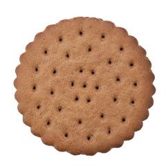 round cookies on a white background