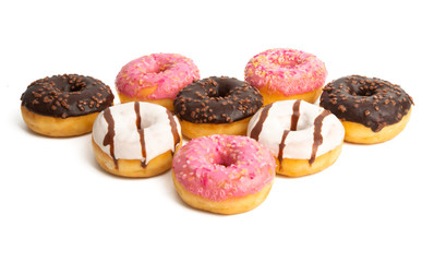 icing donut isolated