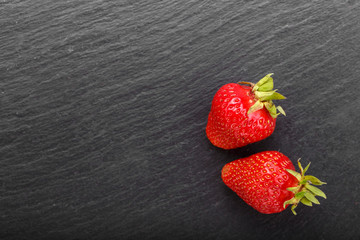 ripe strawberry place for text