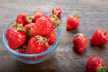 ripe strawberries on the table