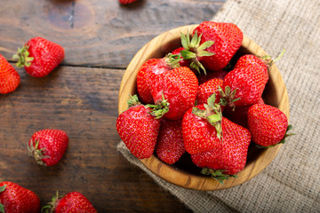 fresh strawberries in a plate