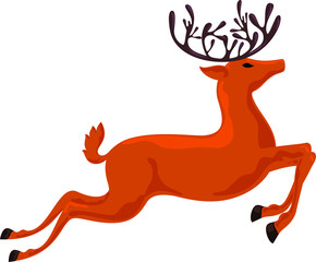 Cartoon style Reindeer vector illustration.