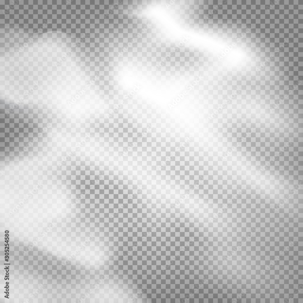 Poster smoke vector effect on transparent background