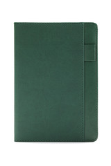Green diary isolated on white background