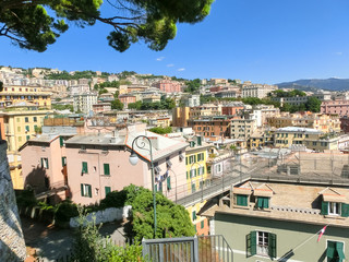 Obraz premium The center of Genova , Ligurian Sea , Liguria , Italy