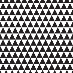 black and white seamless pattern with triangle - obrazy, fototapety, plakaty