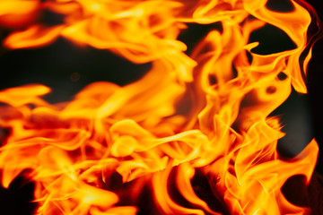 fire flames. blurred background image.