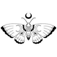 tatoo of a moon moth
