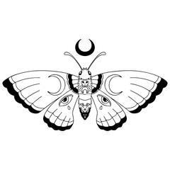 tatoo of a moon moth