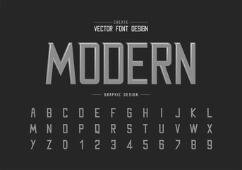 Highlights font and alphabet vector, Modern Typeface and letter number design, Graphic text on background