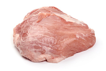 Pork Raw Gammon Steak, ham cuts, isolated on white background