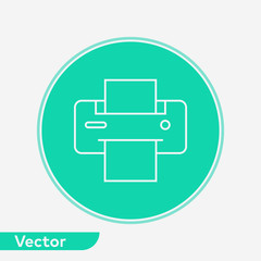 Printer vector icon sign symbol