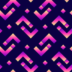 Abstract geometric seamless geometric pattern. Original grid vector wallpaper. Dark background.	