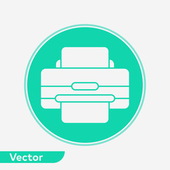 Printer vector icon sign symbol