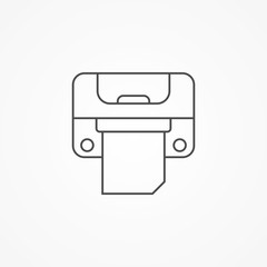 Fototapeta premium Printer vector icon sign symbol