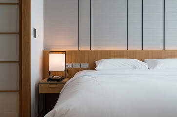 modern hotel bed room interior