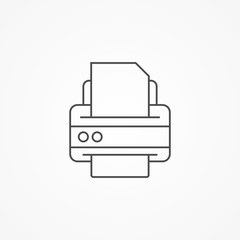 Printer vector icon sign symbol