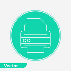 Printer vector icon sign symbol