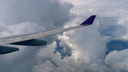 Aerial view from descending airplane