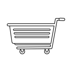 Vector illustration of trolley and basket symbol. Graphic of trolley and supermarket stock vector illustration.