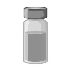 Vector design of vial and bottle sign. Web element of vial and inoculation vector icon for stock.