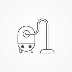 Fototapeta premium Vacuum cleaner vector icon sign symbol