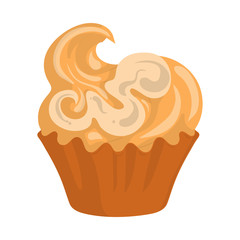Isolated object of cake and cupcake sign. Collection of cake and birthday vector icon for stock.