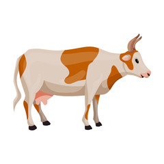 Cow of animal vector icon.Cartoon vector icon isolated on white background cow of animal.