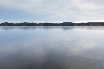 Lac gelé d'ihamaniemi, Finlande