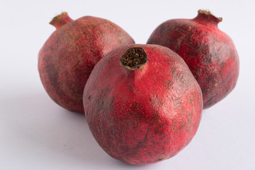 Pomegranate isolated on white background. Clipping Path. Full depth of field